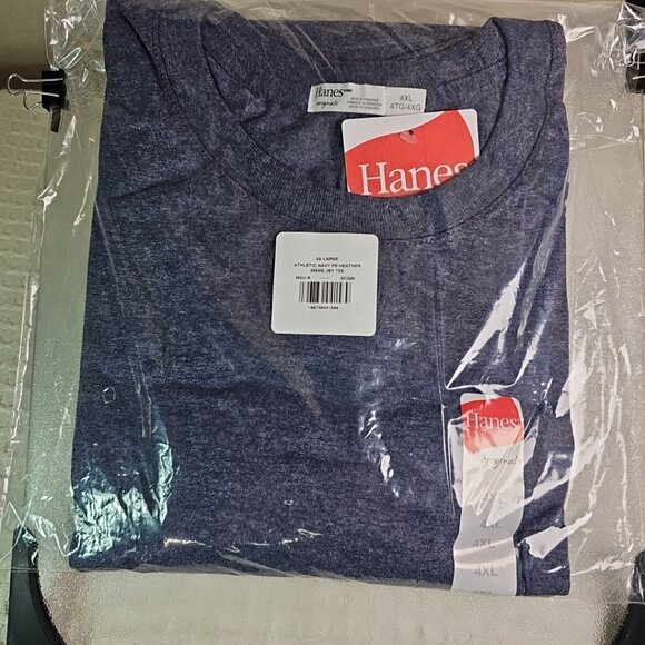Hanes Originals Men's Tri-Blend Pocket T-Shirt, Size 4XL Navy  Heather New NWT - Picture 3 of 3